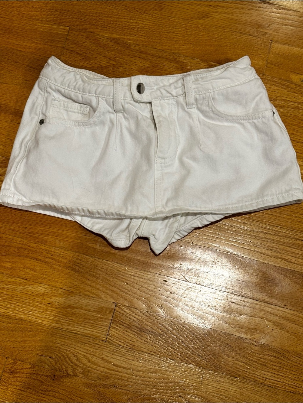 Altar'd State White Denim Skort Shorts